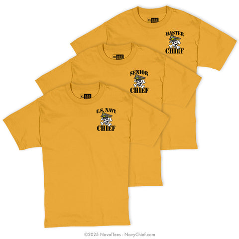 "Don't Mess - Skull & Crossbones" Tee | Gold