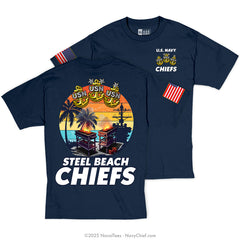 "Steel Beach Chiefs" Tee | Navy