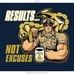 "Results - Not Excuses" Tee | Navy