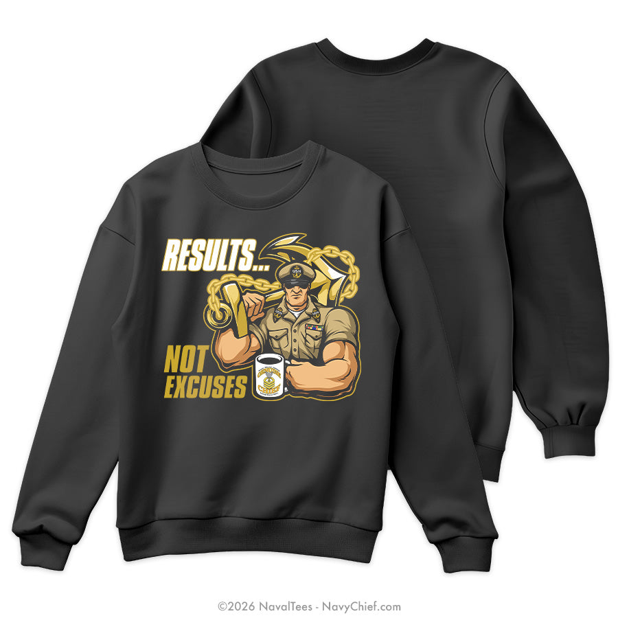 "Results" Crewneck Sweatshirt | Black