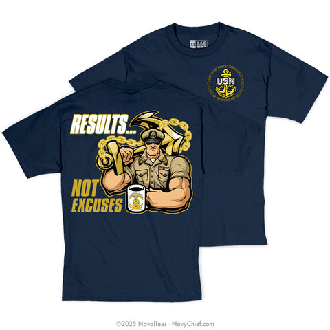 "Results - Not Excuses" Tee | Navy