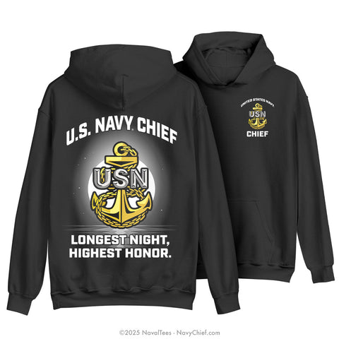 "Longest Night" Hooded Sweatshirt | Black