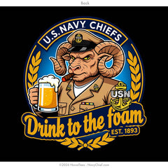 "Drink to the Foam" Long Sleeve Tee | Black