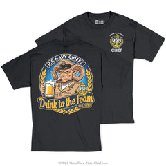 "Drink to the Foam" Tee | Black