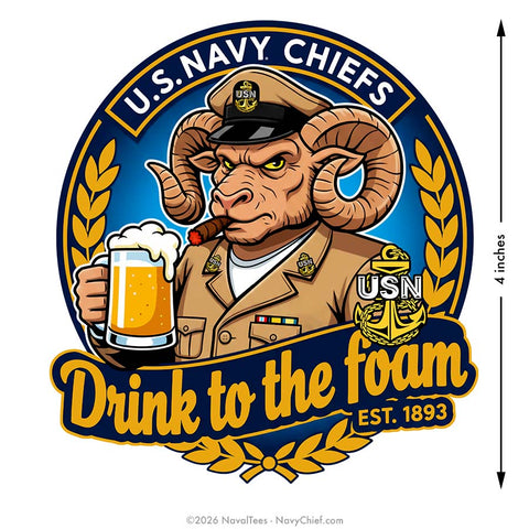 "Drink to the Foam" | 4 inch Vinyl Decal