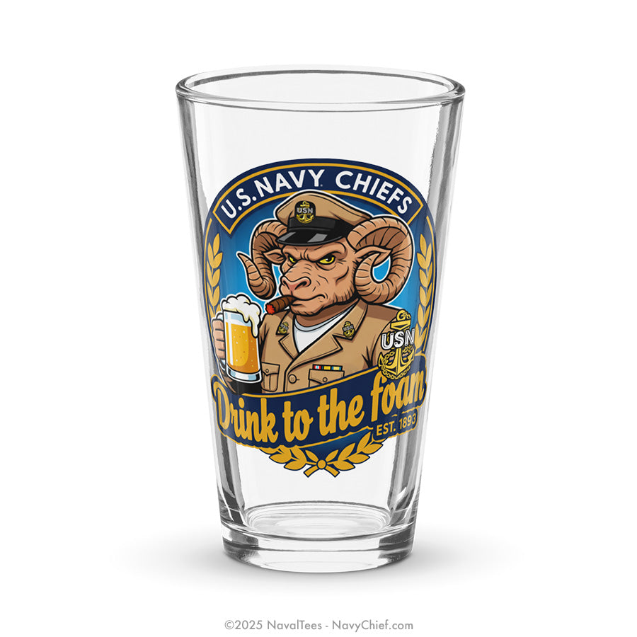 "Drink to the Foam" | 16oz Shaker Pint Glass