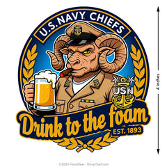 MCPO "Drink to the Foam" | 4 inch Vinyl Decal
