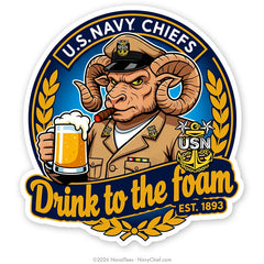 "Drink to the Foam" | 4 inch Vinyl Decal