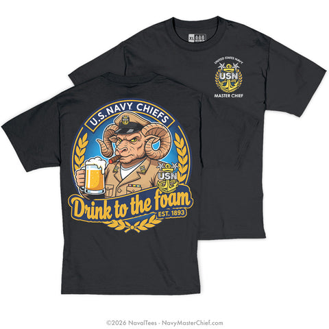 "Drink to the Foam" MCPO Tee | Black