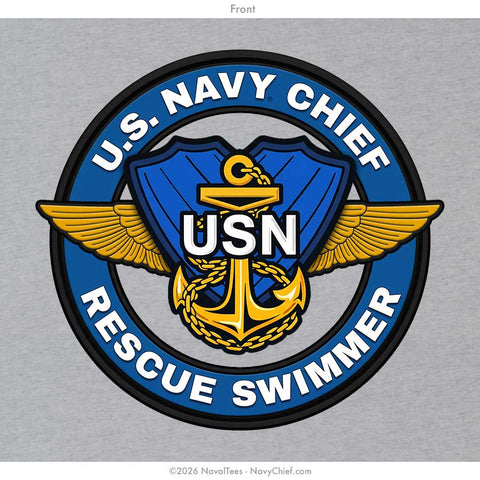 "Swimmer Crest" Tee | Grey