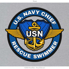 "Swimmer Crest" Tee | Grey