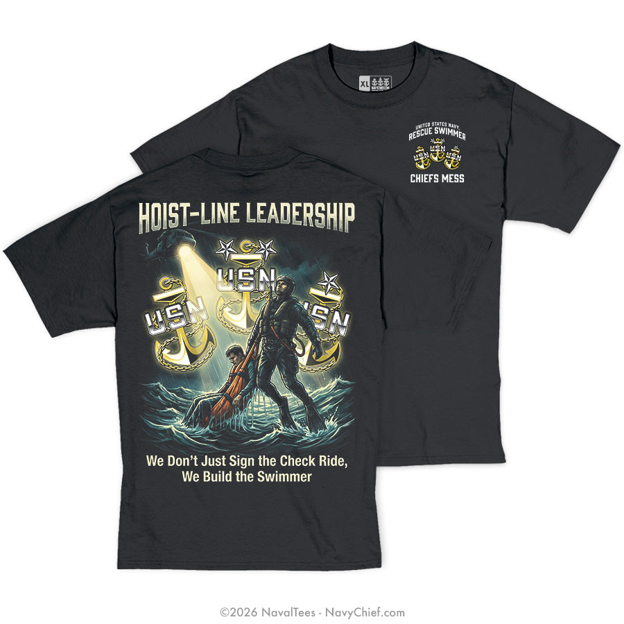 "Hoist-Line Leadership" Tee | Black
