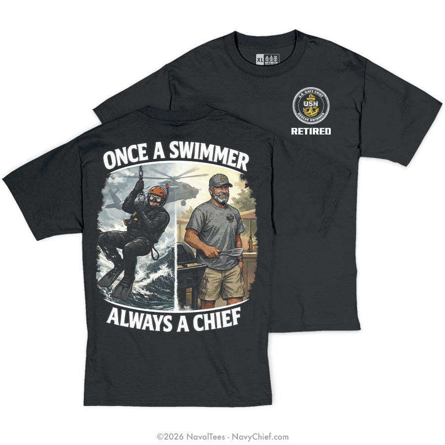 "Once a Swimmer" Tee | Black