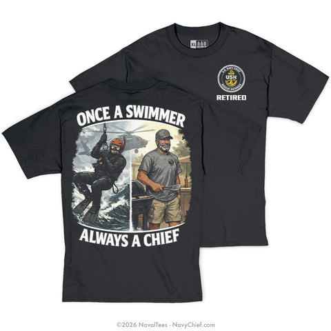 "Once a Swimmer" Tee | Black