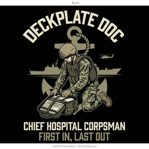 "Deckplate Doc" Tee | Black