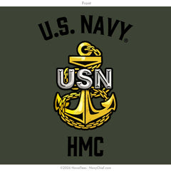 "Chief Corpsman Pinup" Tee | Military Green