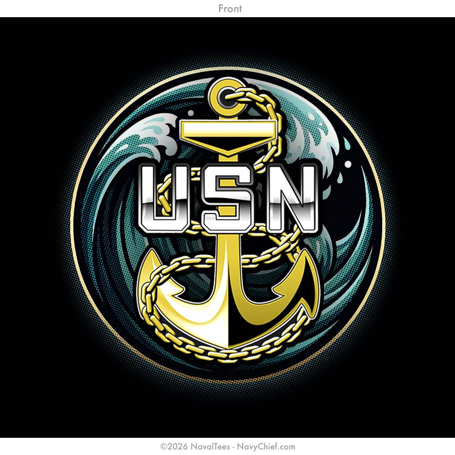 "Anchors Wave" Tee | Black