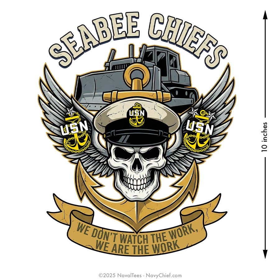 "Seabee Chiefs" | 8x10 Vinyl Decal