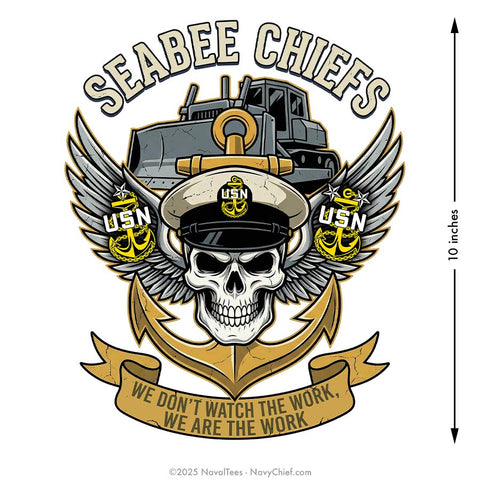 "Seabee Chiefs" | 8x10 Vinyl Decal