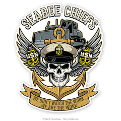 "Seabee Chiefs" | 8x10 Vinyl Decal