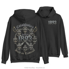 "Anchor Timeline" Hooded Sweatshirt | Black
