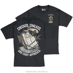"Checked & Chalked" Tee | Black