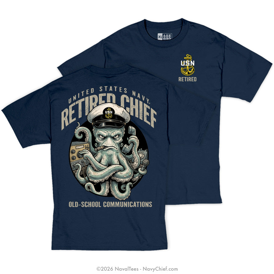 "Old School Comms" Tee | Navy