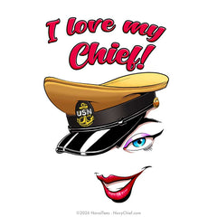 "Love My Chief" Crewneck Sweatshirt | White