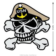 Senior Chief "Skull and Crossbones" | 4 inch Vinyl Decal