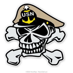 Senior Chief "Skull and Crossbones" | 4 inch Vinyl Decal