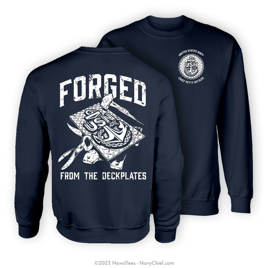 "Tempered by Tradition" Crewneck Sweatshirt - Navy