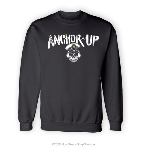 "Anchor Up" Crewneck Sweatshirt - Black