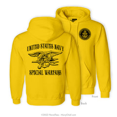 "Naval Special Warfare" Hooded Sweatshirt - Gold