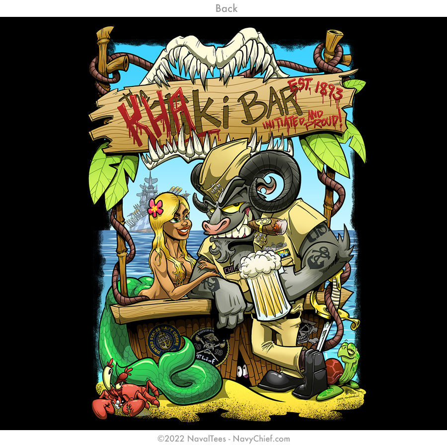 "Khaki Bar" Tee | Black