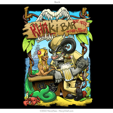 "Khaki Bar" Tee | Black