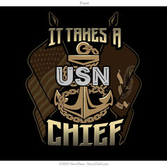 "It Takes a Chief" Ladies Tee | Black