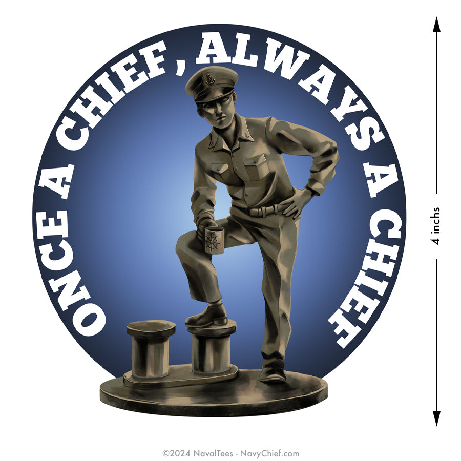 "Chief Statue" - 4 inch Vinyl Decal