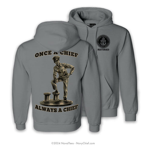 "Chief Statue" Hooded Sweatshirt | Grey