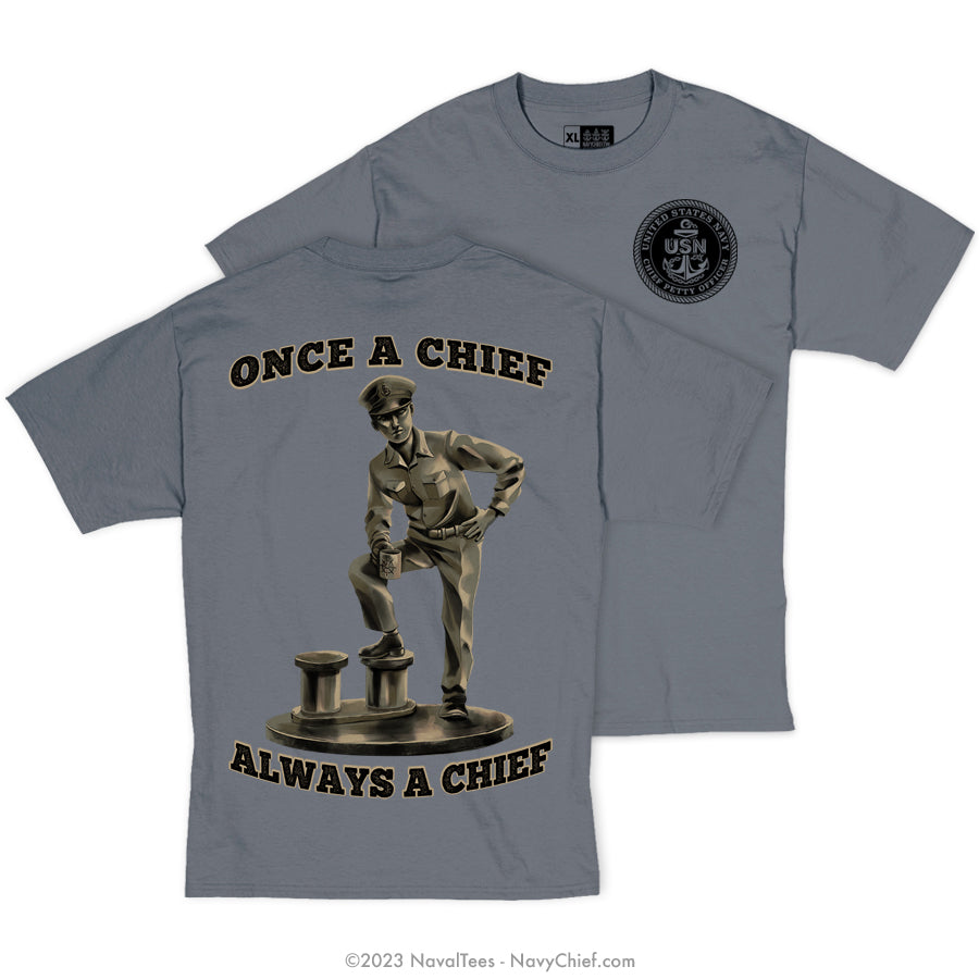 "The Chief Statue" Tee - Grey
