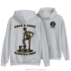 "Chief Statue" Hooded Sweatshirt | Grey