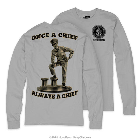 "The Chief Statue" Long Sleeve Tee | Grey