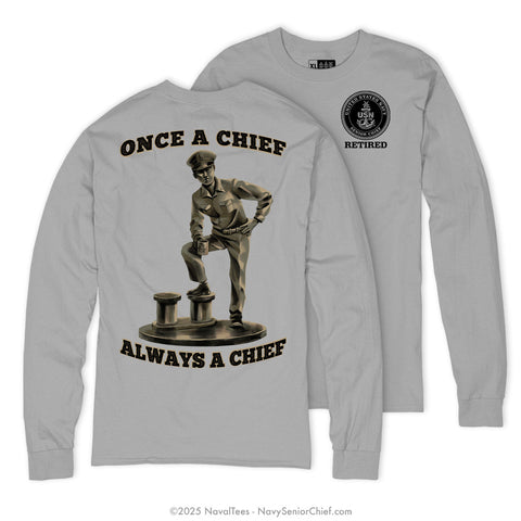 SCPO "Chief Statue" Long Sleeve Tee | Grey