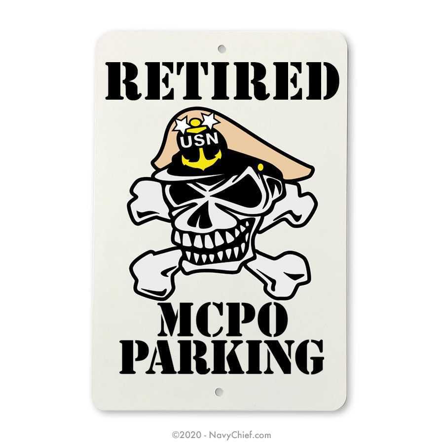 "Retired Skulls" E7-E9 | Aluminum Parking Sign