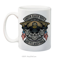 "Initiated Biker" - 15 oz Coffee Mug - NavyChief.com - Navy Pride, Chief Pride.