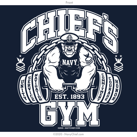 "Chief's Gym" Hooded Sweatshirt - Navy