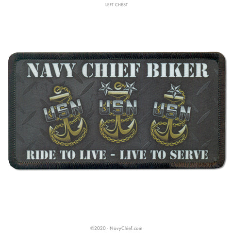 "Navy Chief Biker" Dickies Work Shirt, Khaki - NavyChief.com - Navy Pride, Chief Pride.