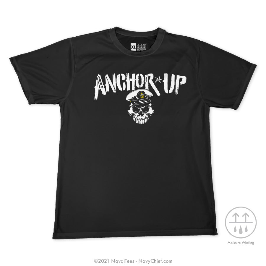 "Anchor Up" Wicking Tee - Black