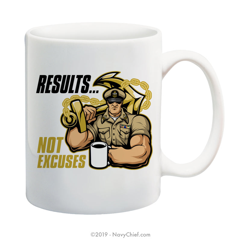 "Results" Male - 15 oz Coffee Mug - NavyChief.com - Navy Pride, Chief Pride.