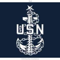 "Anchor Backbone" Long Sleeve Tee - Navy
