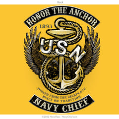 "Honor The Anchor" Tee - Gold